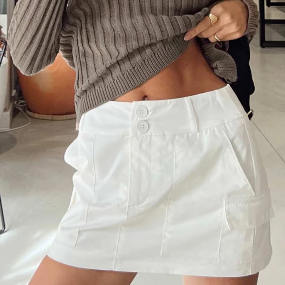 Princess Polly JAMESON MINI SKIRT WHITE